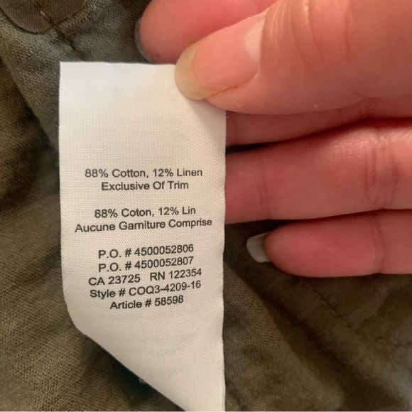 GOLDEN by TNA green cotton/ linen blend blazer - Picture 7 of 8